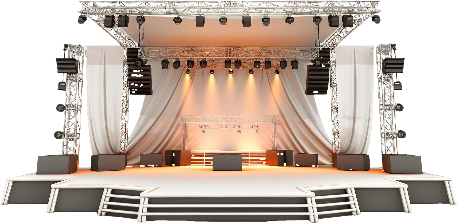 Custom-built event stage by Matrix Events